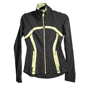 LULULEMON define running jacket grey and yellow size 4 workout